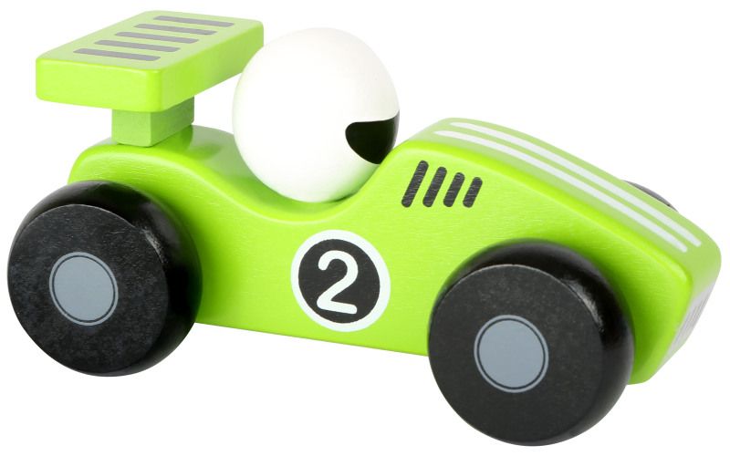 Dřevěné závodní autíčko zelené