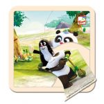 Puzzle Krtek a Panda koloběžka