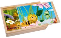 Dřevěné hračky - 4 puzzle v krabičce - Včelka Mája Bino 13630