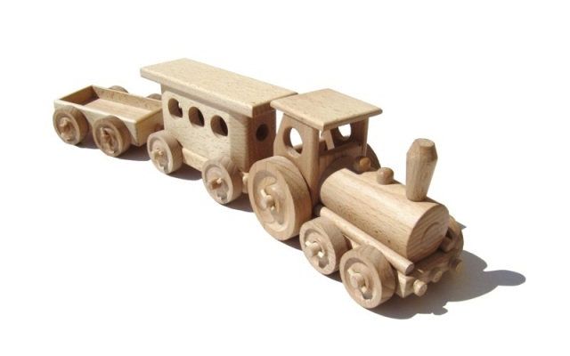 Dřevěný osobní vlak