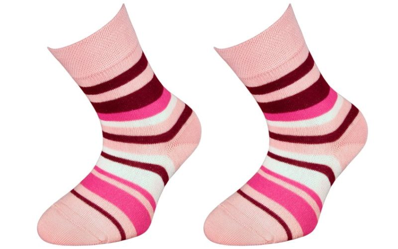 Trepon Dětské bavlněné ponožky JANKA - růžové Velikost 18-19