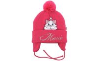 Zimní baby čepice "Kočka Marie" ušanka červená